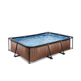 EXIT Piscine Wood 300x200x65cm avec pompe de filtration - marron