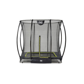 EXIT Le trampoline Silhouette inground 153x214cm avec filet de sécurité - noir