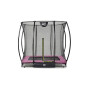 EXIT Le trampoline Silhouette inground 153x214cm avec filet de sécurité - rose