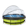 EXIT Piscine couverte Lime ø300x76cm avec pompe filtrante - vert