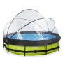 EXIT Piscine couverte Lime ø360x76cm avec pompe filtrante - vert