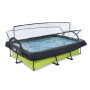 EXIT Piscine couverte Lime 300x200x65cm avec pompe filtrante - vert