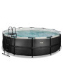 EXIT Piscine Black Leather ø450x122cm avec pompe filtrante - noir