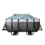 EXIT Piscine Black Leather 400x200x100cm avec pompe filtrante - noir