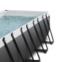 EXIT Piscine Black Leather 400x200x100cm avec pompe filtrante - noir