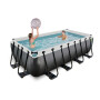 EXIT Piscine Black Leather 400x200x100cm avec pompe filtrante - noir