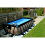 EXIT Piscine Black Leather 400x200x100cm avec pompe filtrante - noir