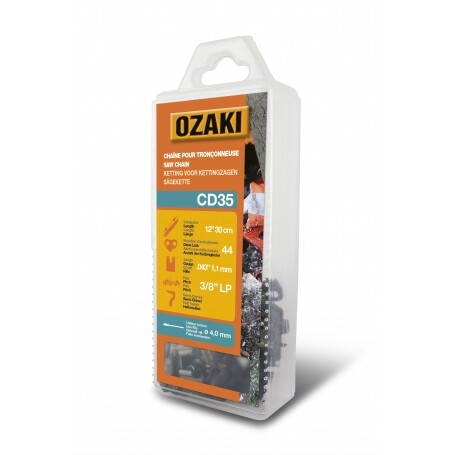 Chaîne de tronçonneuse semi carrée 3/8"LP 043 (1,1mm) 44 entraîneurs (E44) CASTOR - SHINDAIWA - SDK - ISEKI - STIHL