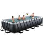 EXIT Piscine Black Leather 540x250x100cm avec pompe filtrante - noir