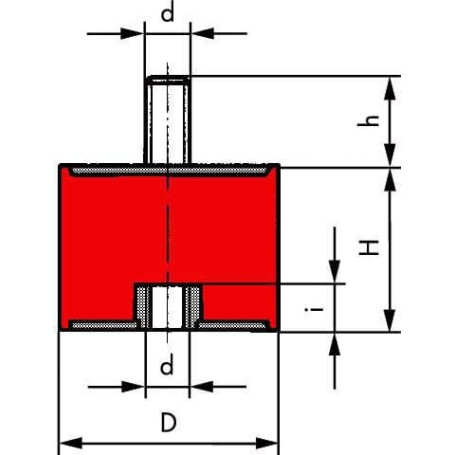 Silent bloc type B UNIVERSEL 3050B55