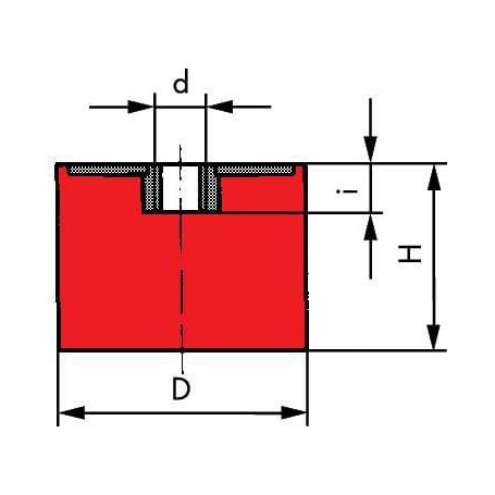 Silent bloc type E UNIVERSEL 7525E55RVS