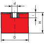 Silent bloc type E UNIVERSEL 7525E55RVS