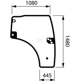 Vitre de porte complète SDF 001619520