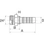 Raccord à sertir GATES 10GS18MDL