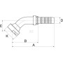 Raccord à sertir GATES 12GS16FLC45035