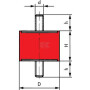 Silent bloc UNIVERSEL 1510A55RVS