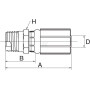 Raccord à sertir GATES 16G16MBSPT