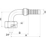 Raccord à sertir GATES 20GS38FDHORX90