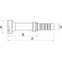 Raccord à sertir GATES 20GS24FLC