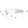 Raccord à sertir GATES 20GS20FLH22M