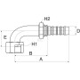Raccord à sertir GATES 20GS24FFORX90064