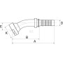 Raccord à sertir GATES 20GS20FLC30024