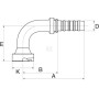 Raccord à sertir GATES 20GS24FLC90077