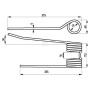 Dent de faneuse UNIVERSEL 3350PZ106Z