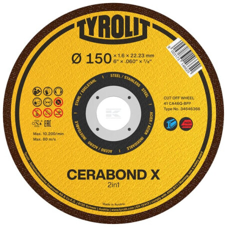 Disque à tronçonner TYROLIT 34690817