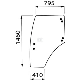 Vitre de porte gauche RAICO 3656165M1N