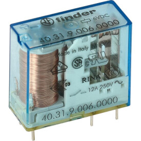 Relé enchufe PCB pines 3.5mm 1CO 10A/6V DC/Agni FINDER 403190060000