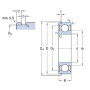 Roulement rainuré à billes SKF 6209NC3SKF