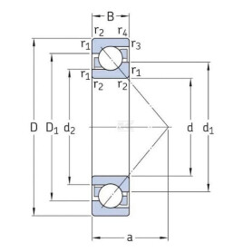 Roulement à billes oblique SKF 75007306BEP