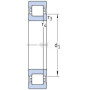 Roulement cylindriques SKF 7500NUP309E