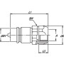 Raccord rapide STAUFF B300HP102IMF22