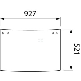 Vetro curvo posteriore centrale CNH E49809