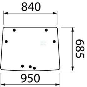 Pare-brise JOHN DEERE ER386119