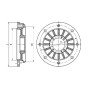 Bride moteur UNIVERSEL EM9160B5FLGKR