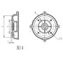 Bride de moteur UNIVERSEL EM956B14FLAKR