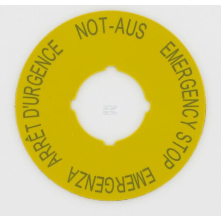 Plaques d'urgence EATON M22XBK1