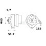 Alternateur MAHLE MG432