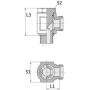 Raccord VOSS RSWS6SM12WD