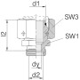 Adaptateur mâle femelle VOSS REDSD146S