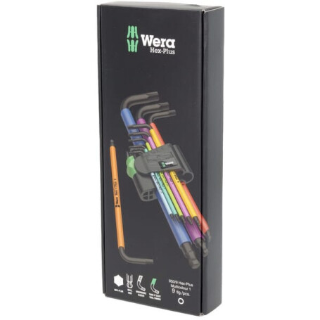 Jeu de clés mâles coudées WERA SC073593