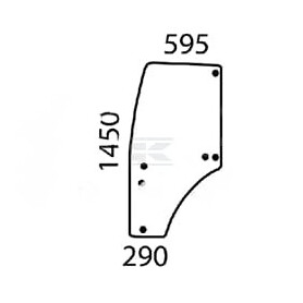 Vitre de porte complète JOHN DEERE SU27314
