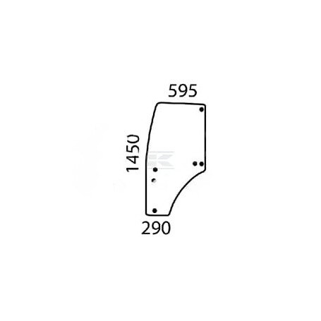 Vitre de porte complète JOHN DEERE SU27314