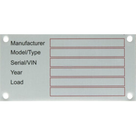 Plaque UNIVERSEL TAG001KR
