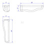 Kit d'accoudoirs UNIVERSEL TS90060KR
