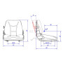 Siège de chariot UNIVERSEL TS29001KR