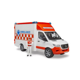 MB Sprinter ambulancia con conductor con módulo de luz y sonido BRUDER U02676